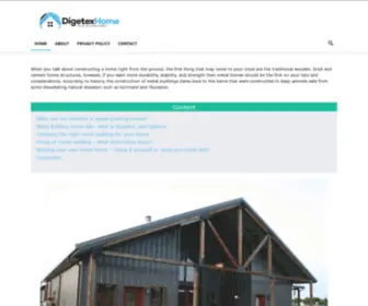 Digetexhome.com(Metal Building Homes) Screenshot