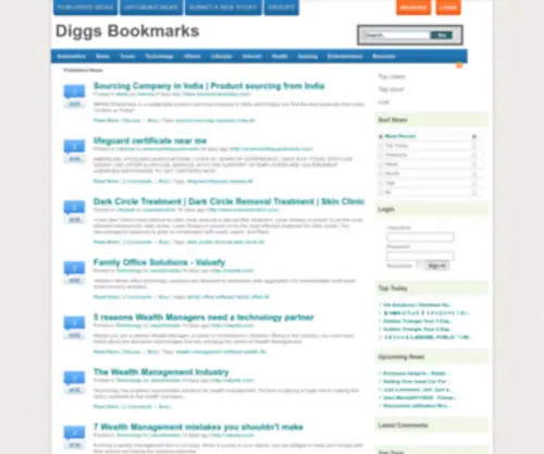 Diggsbookmarks.com(News) Screenshot