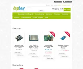 Digibay.in(Embedded electronics and robotics online store) Screenshot