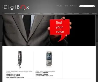 Digibox.ca(DigiBox Digital Dictation and Transcription Solutions) Screenshot