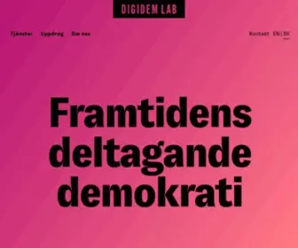 Digidemlab.org(Framtidens deltagande demokrati) Screenshot