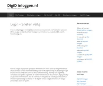 Digidinloggen.nl(DigiD) Screenshot