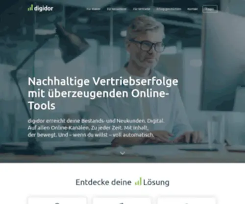 Digidor.de(Online-Tools für den Versicherungsvertrieb) Screenshot