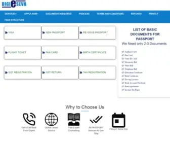 Digieseva.com(Passport Online Application. Process) Screenshot