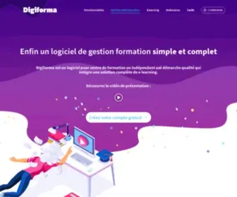 Digiforma.com(Logiciel gestion formation pour organisme et centre de formation) Screenshot