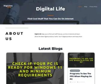 Digiitallife.com(Find Cool Stuff To Do On The Internet) Screenshot