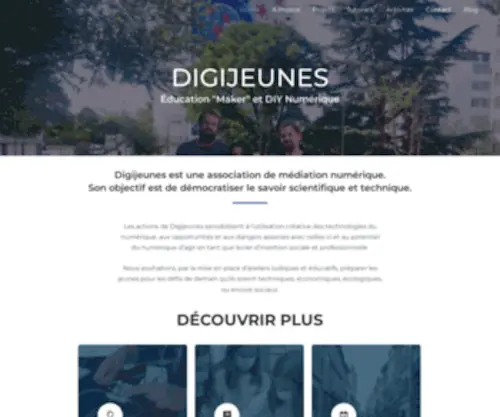 Digijeunes.com(Digijeunes est une association œuvrant dans le secteur de la médiation numérique et celui de la jeunesse) Screenshot