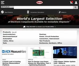 Digikey.ph(DigiKey Electronics Philippines) Screenshot