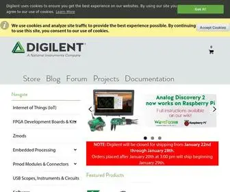 Digilentinc.com(Electrical Engineering Store) Screenshot