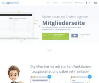 Digimember.de(WordPress-Plugin für Mitgliederseiten) Screenshot
