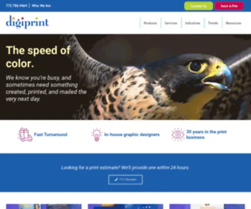 Digiprintcorporation.com(Reno Printing Services) Screenshot