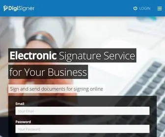 Digisigner.com(Free Electronic Signature Service) Screenshot