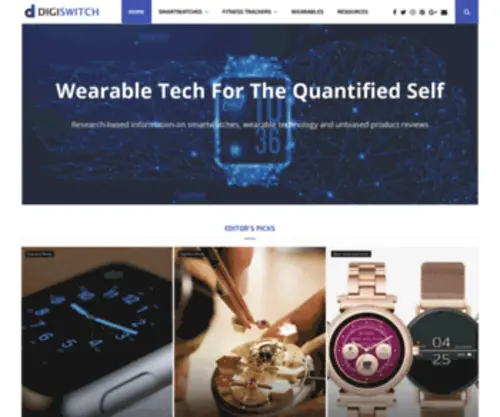 Digiswitch.org(Wearable Tech For the Quantified Self) Screenshot