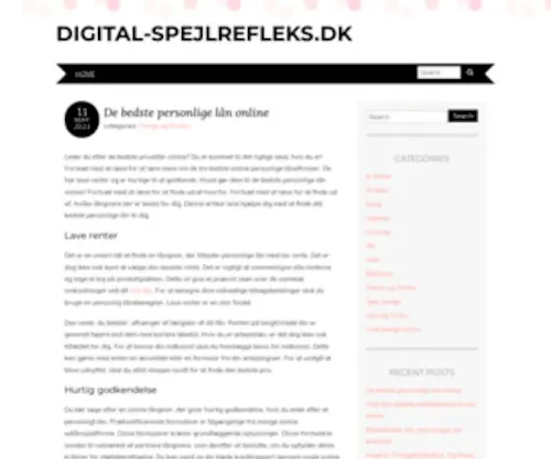 Digital-SpejLrefleks.dk(Digital SpejLrefleks) Screenshot