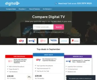 Digital-TV.co.uk(Compare the best deals on TV and broadband with Digital TV) Screenshot
