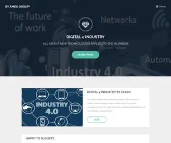 Digital4Industry.com(Diamond landing social template) Screenshot