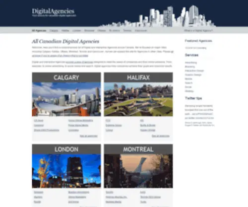 Digitalagencies.ca(Canadian Digital Agency Directory) Screenshot