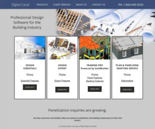 Digitalcanal.com(Building Design Software For Residential Commercial Contractors Builders) Screenshot