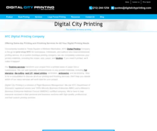 Digitalcitymarketing.com(Printing Services New York City) Screenshot