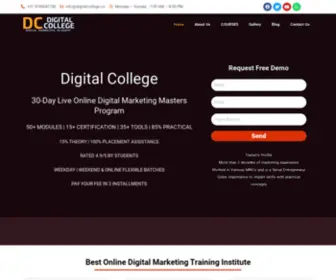 Digitalcollege.co(We provide Instructor led live online digital marketing program with LMS access) Screenshot