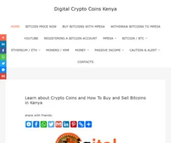 Digitalcryptocurrencycoins.com(Learn about Crypto Coins and How To Buy and Sell Bitcoins in Kenya) Screenshot