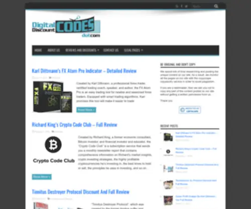 Digitaldiscountcodes.com(Your Source Of Reviews & Discounts) Screenshot