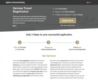 Digitale-Einreiseanmeldung.org(German Travel Registration) Screenshot