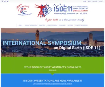 Digitalearth2019.eu(11th International Symposium on Digital Earth Florence September) Screenshot