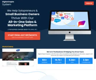 Digitalempiresystem.com(It's time to take your Business to the Next Level) Screenshot