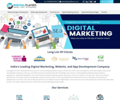 Digitalflavers.com(Digital Marketing Company India) Screenshot