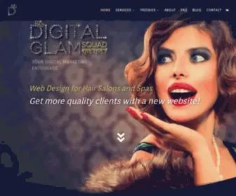 Digitalglamsquad.com(Web Design for Hair Salons) Screenshot