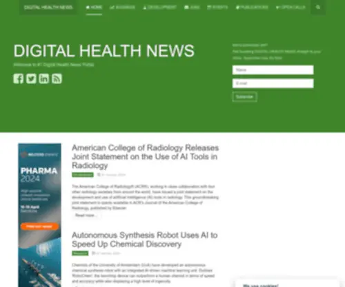 Digitalhealthnews.eu(DIGITAL HEALTH NEWS #1 Digital Health News Portal) Screenshot