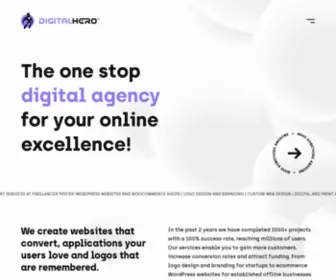 Digitalhero.io(The One Stop Design & Development Digital Agency for Online Excellence) Screenshot
