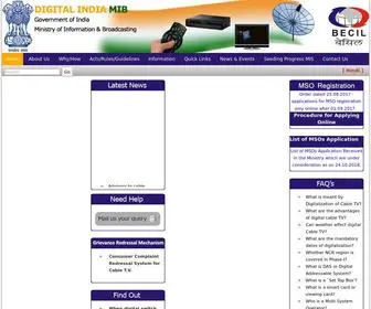 Digitalindiamib.com(Digital India MIB Government Notification (under Cable Television Networks (Regulation)) Screenshot