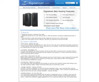 Digitalinet.com(Web hosting) Screenshot