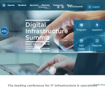 Digitalinfrastructuresummit.com(451 Research's 2015 Digital Infrastructure Summit) Screenshot