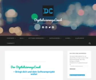 Digitalisierungscoach.com(Bringt dich und dein Softwareprojekt weiter) Screenshot