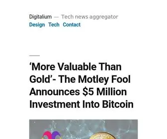 Digitalium.me(Tech news aggregator) Screenshot