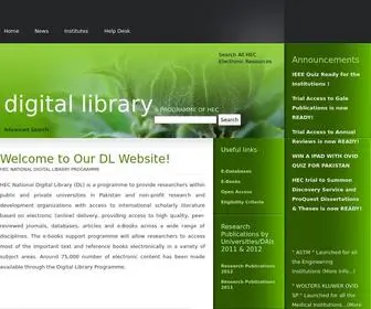 Digitallibrary.edu.pk(HEC Digital Library) Screenshot