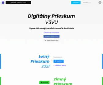 Digitalnyprieskum.sk(Digitálny Prieskum VŠVU) Screenshot