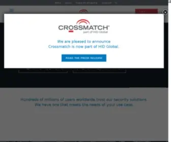 Digitalpersona.com(Crossmatch is now HID Global) Screenshot