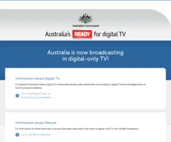 Digitalready.gov.au(Australia's Ready for digital TV) Screenshot