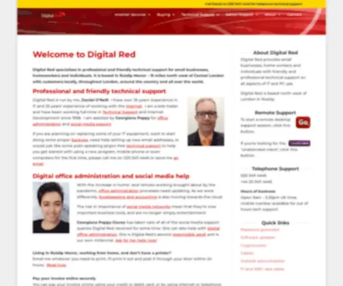 Digitalred.net(Professional & friendly technical support for individuals and small businesses) Screenshot