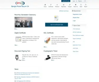 Digitalsignature.com.bd(BPSCA Home) Screenshot