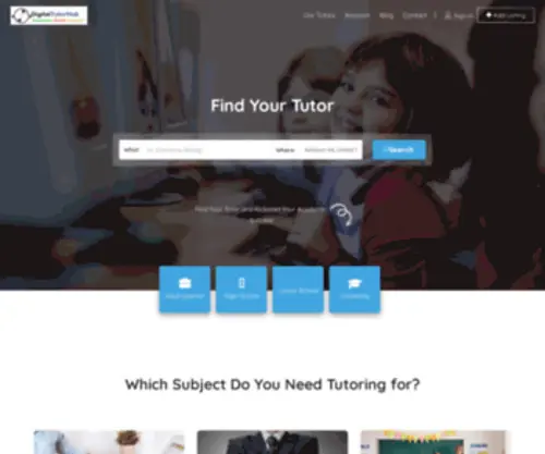 Digitaltutorhub.com(Tutoring services) Screenshot