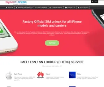 Digitalunlocking.net(Direct IMEI Check Provider) Screenshot