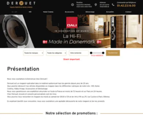 Digitec-Derouet.com(Magasin hifi Paris) Screenshot