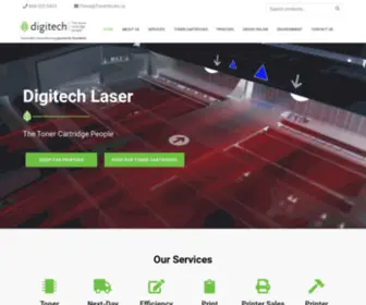 Digitechlaser.com(Digitech Remanufactured Toner Cartridges & Printer Repair) Screenshot