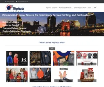 Digitekcorp.net(Embroidery, Screen Printing, and Sublimation) Screenshot