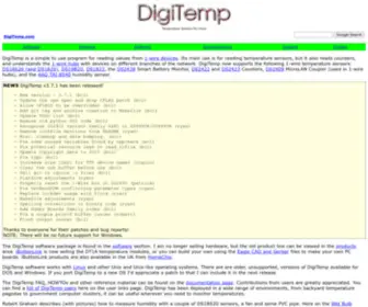 Digitemp.com(Digital Temperature Sensor Modules for Linux) Screenshot